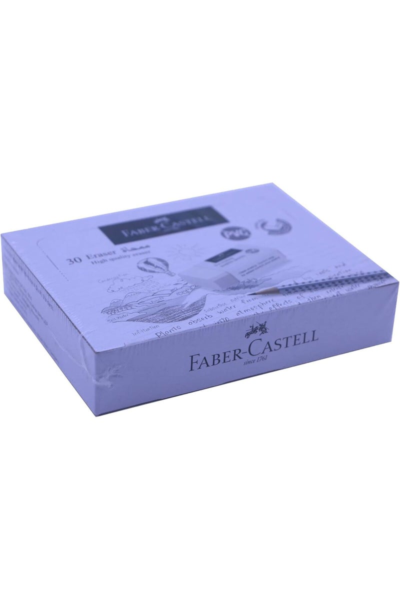 FABER-CASTELL ممحاة فابر-كاستل خالية من PVC متوسطة - 06 قطع - Image 2